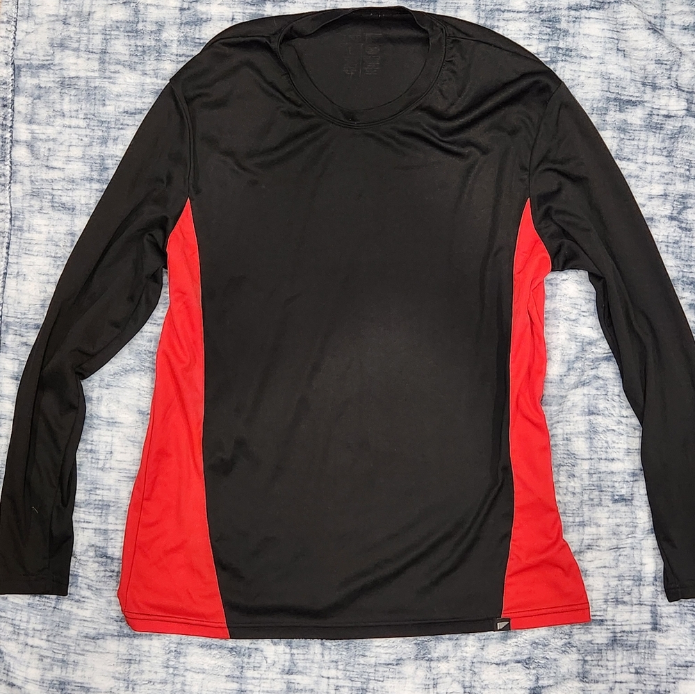 Black and Red Long Sleeve Men's Shirt